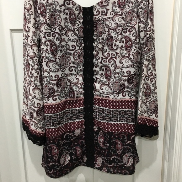 BLUE Rain Francesca’s paisley shift dress size large - Picture 4 of 9